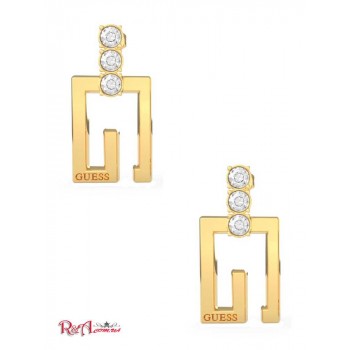 Женская Сережка (Gold-Tone Square G Logo Drop Earrings) 59822-01 Желтое Золото