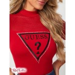 Женский Свитер GUESS Factory (Pamela Mesh Mock-Neck Sweater) 54483-01 Красный Cherry