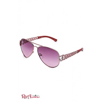 Жіночі Сонцезахисні Окуляри (Chain-Link Aviator Sunglasses) 63663-01 Рожевий Золото