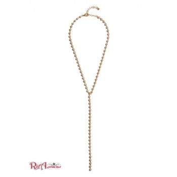 Женское Ожерелье (14KT Rhinestone Lariat Necklace) 64613-01 Золото