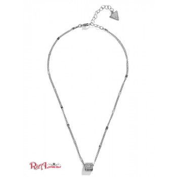 Жіноче Намисто (Silver-Tone Pave Barrel Necklace) 63653-01 Срібло