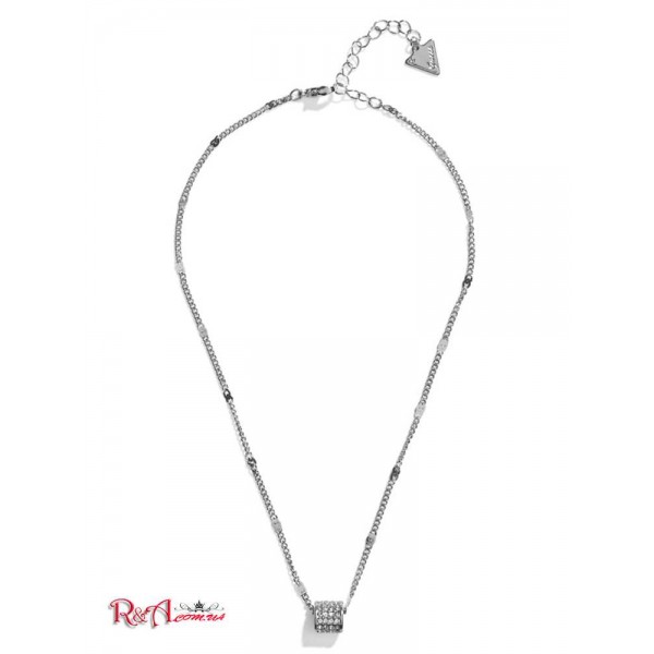 Жіноче Намисто GUESS Factory (Silver-Tone Pave Barrel Necklace) 63653-01 Срібло
