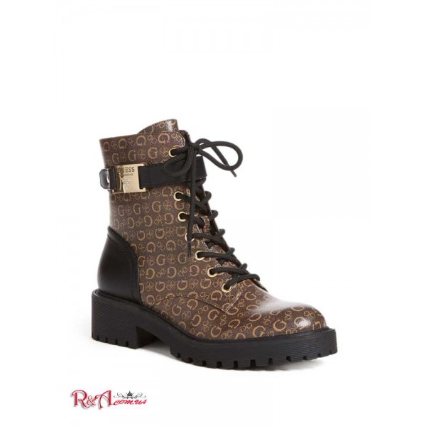 Женские Ботинки GUESS Factory (Saisie Combat Boots) 63523-01 Lt Коричневый