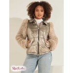 Женская Куртка GUESS (Fabrizia Contrast Puffer Jacket) 58843-01 Бронзовый Мульти