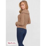 Женский Свитер GUESS Factory (Baudrey Quarter-Zip Sweater) 63223-01 Shiitake Коричневый