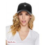 Женская Бейсболка GUESS Factory (Faux-Leather Logo Emblem Baseball Hat) 63573-01 Черный