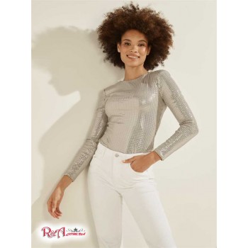 Жіноче Боді (Ludovica Sequin Bodysuit) 64323-01 Срібні Блискітки Комбо