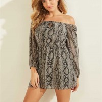 Женский Ромпер (Eco Rita Cold-Shoulder Romper) 64413-01 Shaka Snake Print Storm