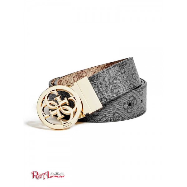 Жіночий Ремінь GUESS (Reversible Quattro G Signature Belt) 64583-01 Коричневий / Чорний