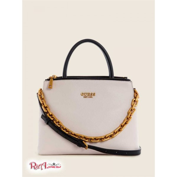 Женская Сумка Сэтчел GUESS (Turin Triple Compartment Satchel) 64873-01 Stone Мульти