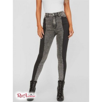 Жіночі Джинси (Eco Zaya Two-Tone Skinny Jeans) 63433-01 Два Тональні Чорні Мити