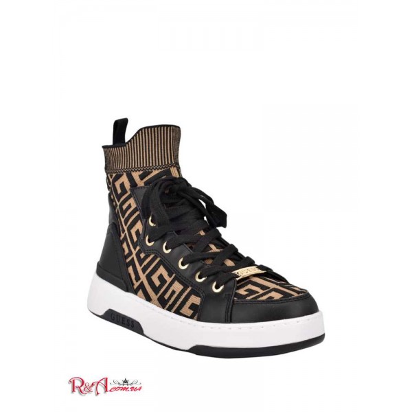 Женские Сникерсы GUESS (Manney Knit Logo High-Top Sneakers) 56113-01 Blmf