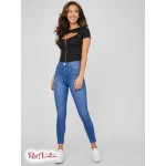 Жіночий Топ GUESS Factory (Eagana Zip-Front Top) 57413-01 Реактивний Чорний