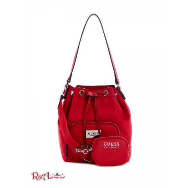 Женская Сумка Ведро GUESS Factory (Lina Bucket Bag) 63723-01 Красный