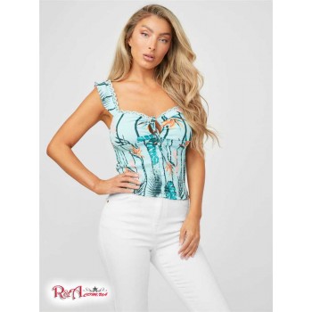 Женский Топ (Randall Ruffled Top) 57103-01 Птица Голубого Рая