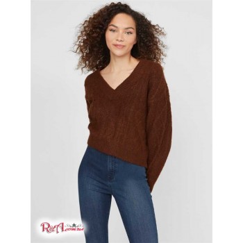 Женский Свитер (Alicia Sweater) 57423-01 Темный Коричневый