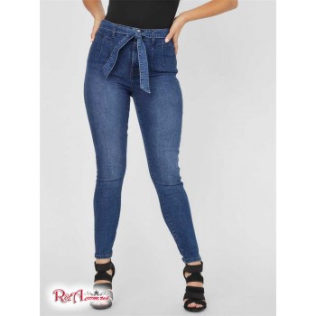 Жіночі Джинси (Malika Ultra High-Rise Belted Skinny Jeans) 57433-01 Темний WПопелясто-Сірий