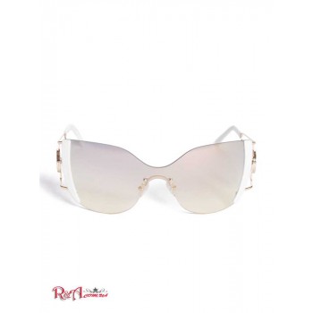 Жіночі Сонцезахисні Окуляри (Mirrored Rimless Cateye Sunglasses) 42713-01 Білий