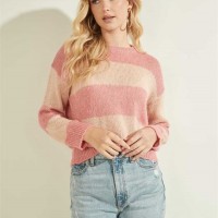 Женский Свитер (Lorraine Stripe Alpaca-Blend Sweater) 58613-01 Pretty In Розовый And Лососевый Женский Свитер (Lorraine Stripe Alpaca-Blend Sweater) 58613-01 Pretty In Розовый And Лососевый