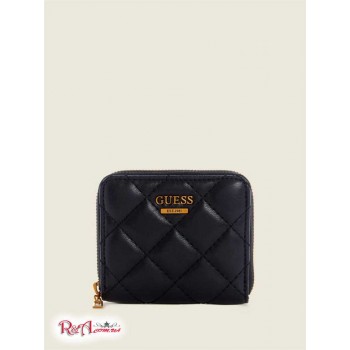 Жіночий Гаманець (Cessily Quilted Small Zip-Around Wallet) 64603-01 Чорний