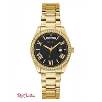 Жіночий Годинник (Gold-Tone and Black Analog Watch) 60043-01 Multi