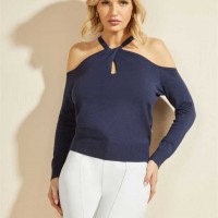 Жіночий Светр (Priya Cold-Shoulder Sweater Top) 64453-01 Secret Синій