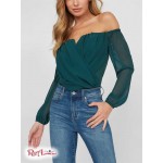 Женское Боди GUESS Factory (Kaitlynn Off-The-Shoulder Bodysuit) 63283-01 Темный Jade