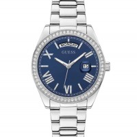 Женские Часы (Silver-Tone and Blue Analog Watch) 64643-01 Мульти