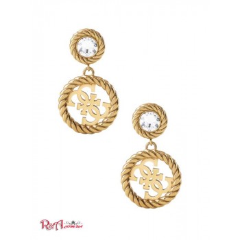 Женская Сережка (Gold-Tone Quattro G Logo Drop Earrings) 59823-01 Ag