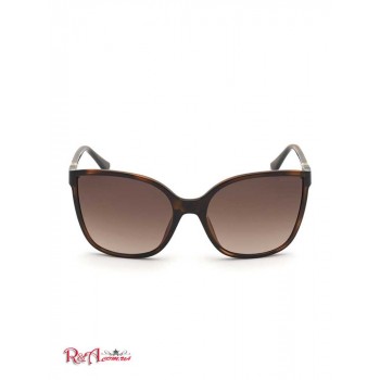 Жіночі Сонцезахисні Окуляри (Oversized Cat-Eye Sunglasses) 56263-01 Темний Havana/Gradient Коричневий