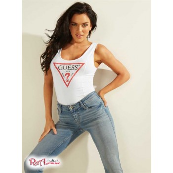 Жіноче Боді (Triangle Logo Bodysuit) 10013-01 Блискучий Білий