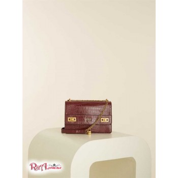 Жіноча Сумка Кроссбоди (Katey Croc Convertible Crossbody) 60243-01 Burgundy