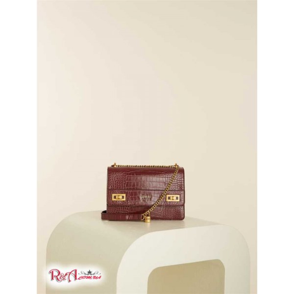 Женская Сумка Кроссбоди GUESS (Katey Croc Convertible Crossbody) 60243-01 Burgundy