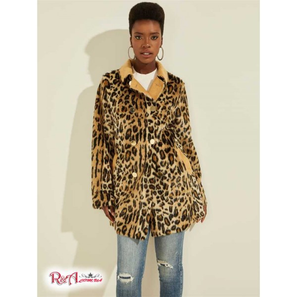 Женское Пальто GUESS (Anette Reversible Coat) 64504-01 Гепард Натуральный Комбо Женское Пальто GUESS (Anette Reversible Coat) 64504-01 Гепард Натуральный Комбо