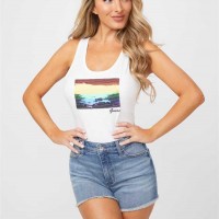 Женский Танк (Wallen Sequin Rainbow Tank) 54454-01 Чистый Белый