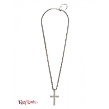 Чоловіче Намисто (Silver-Tone Cross Necklace) 64814-01 Срібло