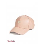 Женская Бейсболка GUESS Factory (Faux-Leather Logo Emblem Baseball Hat) 63574-01 Mauve