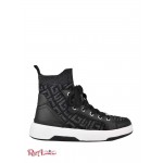 Женские Сникерсы GUESS (Manney Knit Logo High-Top Sneakers) 56114-01 Черный Fabric