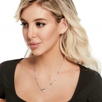 Жіноче Намисто (Logo Rhinestone Necklace) 64124-01 Срібло