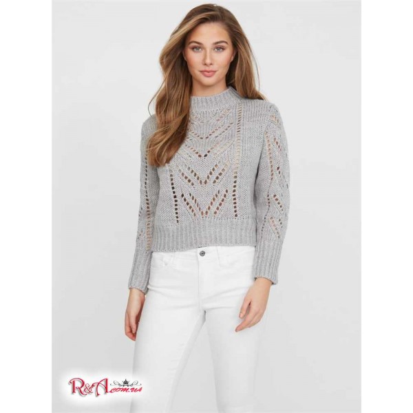 Женский Свитер GUESS Factory (Fabiola Sweater) 63344-01 Светлый Melange Серый