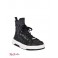 Женские Сникерсы (Manney Knit Logo High-Top Sneakers) 56114-01 Черный Fabric