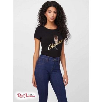Женская Футболка (Cheers Sequins Tee) 54264-01 Jet Black