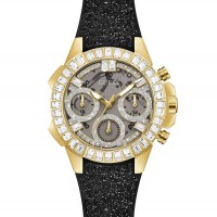 Жіночий Годинник (Gold-Tone and Black Shimmer Analog Watch) 60034-01 Multi