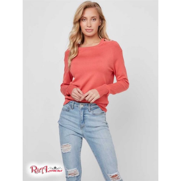 Жіночий Светр GUESS Factory (Kassandra Cold-Shoulder Sweater) 63364-01 Spiced Лососевий Жіночий Светр GUESS Factory (Kassandra Cold-Shoulder Sweater) 63364-01 Spiced Лососевий