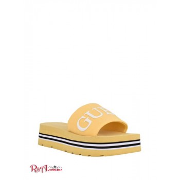 Жіночі Шльопанці (Ashlann Platform Logo Slides) 56814-01 Жовтий Texture