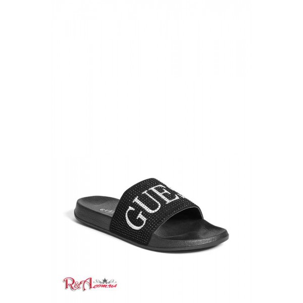 Женские Шлепанцы GUESS Factory (Sass Logo Pool Slides) 54714-01 Черный