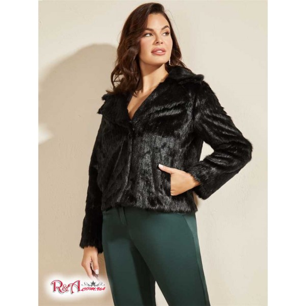 Женская Куртка MARCIANO (Caroline Faux-Fur Jacket) 60554-01 Реактивний Черный