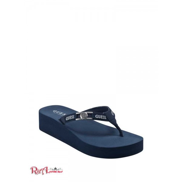 Женские Вьетнамки GUESS Factory (Melanie Platform Flip Flops) 63554-01 Темный Синий