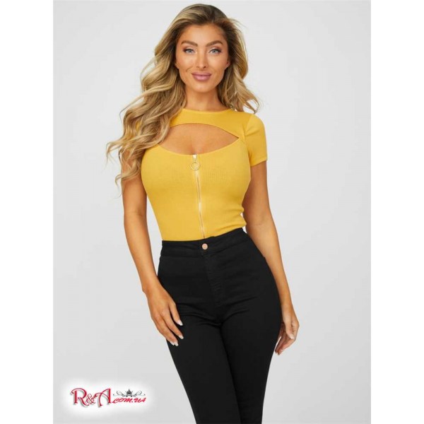 Жіночий Топ GUESS Factory (Eagana Zip-Front Top) 57414-01 Жовтий