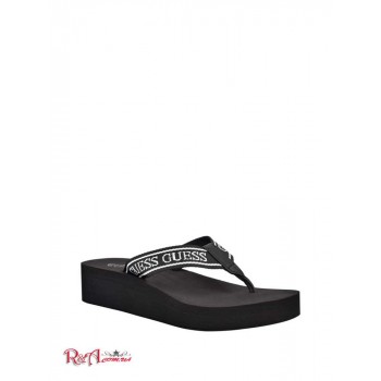 Жіночі В'єтнамки (Eva Logo Strap Platform Flip Flops) 36244-01 Чорний Fabric